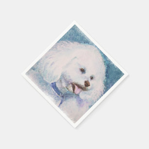 WHITE BICHON FRESE PAPER NAPKINS