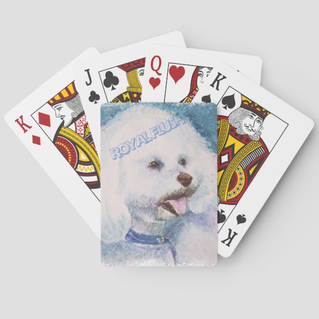 WHITE BICHON FRISE PLAYING CARDS (Back)