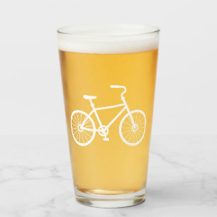 White Bicycle Glass