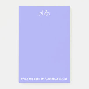 White Bicycle on Violet Post-it Notes