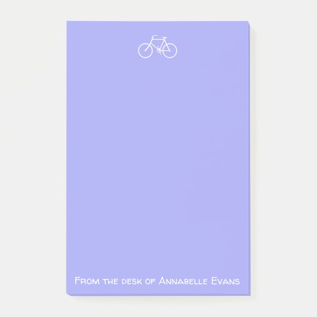 White Bicycle on Violet Post-it Notes (Front)