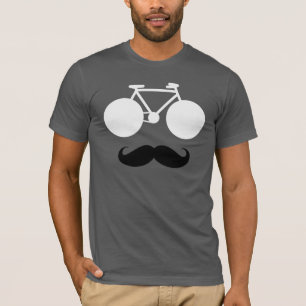 white bike with moustache T-Shirt