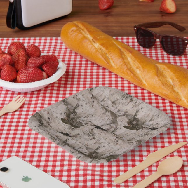 White Birch Bark Paper Plate (Picnic)