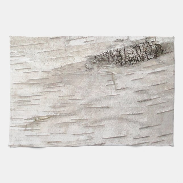 White Birch Bark Tea Towel (Horizontal)