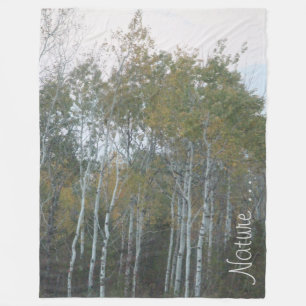 White Birch Bark Tree Fleece Blanket