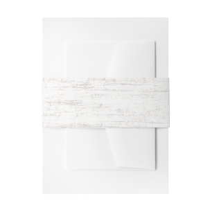 White Birch Look Design Invitation Belly Band