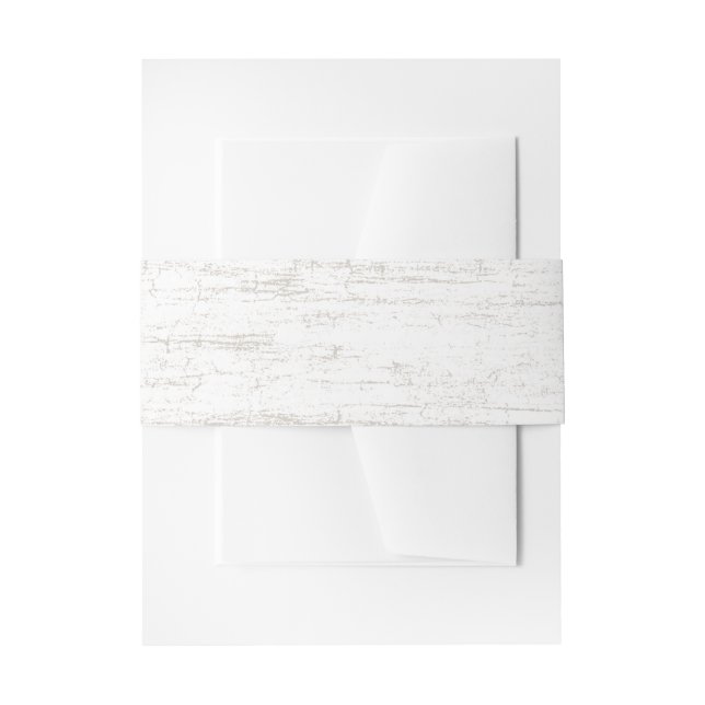 White Birch Look Design Invitation Belly Band (Front Example)