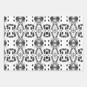White Birch Tree Bark Patterned Wrapping Paper Sheet