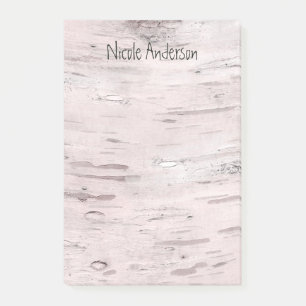 White Birch Tree Wood Rustic Barn Personalised Post-it Notes