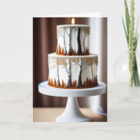 White Birch Trees and Pretty Cardinals Birthday