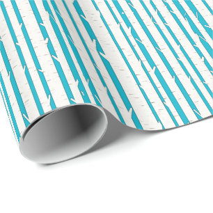 White Birch Trees Wrapping Paper