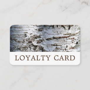 White Birch Wood Loyalty Card