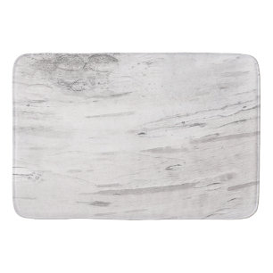 White Birch Wood Rustic Country Farmhouse Barn Bath Mat