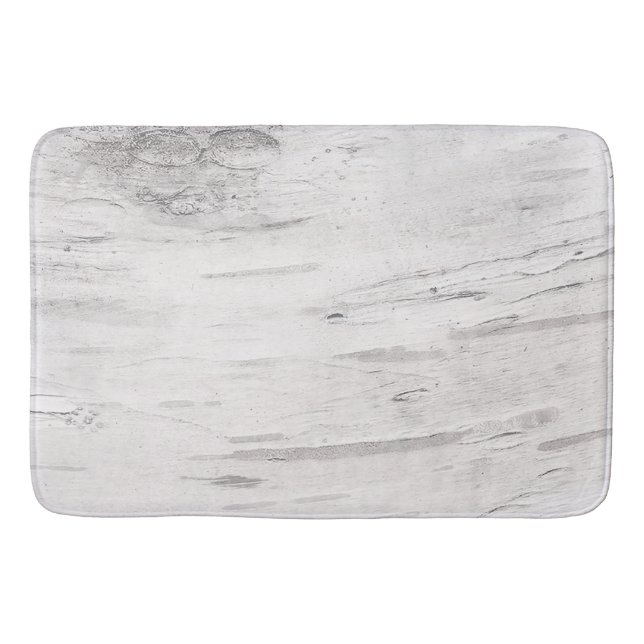 White Birch Wood Rustic Country Farmhouse Barn Bath Mat (Front)