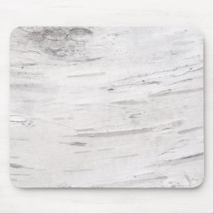 White Birch Wood Rustic Country Farmhouse Barn Mouse Mat