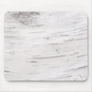 White Birch Wood Rustic Country Farmhouse Barn Mouse Mat