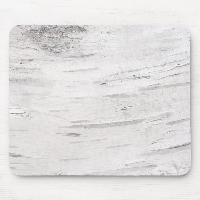 White Birch Wood Rustic Country Farmhouse Barn Mouse Mat (Front)
