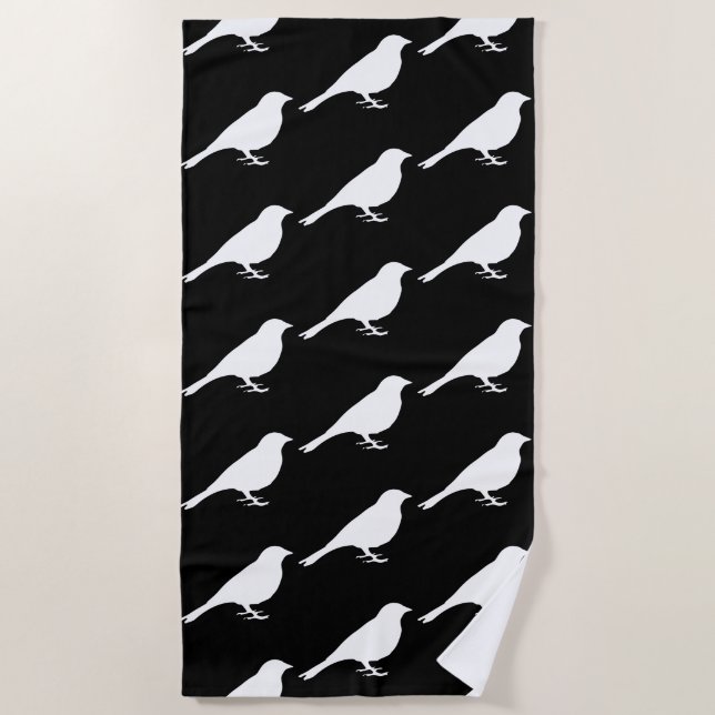 White Bird - Beach Towel (Front)