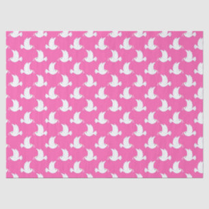White Bird Breast Cancer Awareness Pattern Tissue Paper