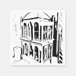 White Bird Cage Napkins