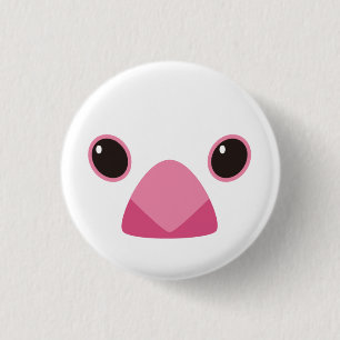 White Bird - Java sparrow (white) 3 Cm Round Badge