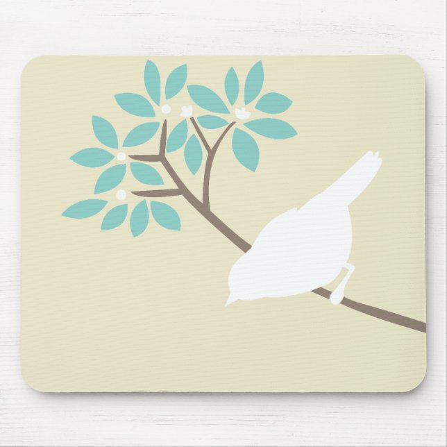 White Bird Mousepad (Front)
