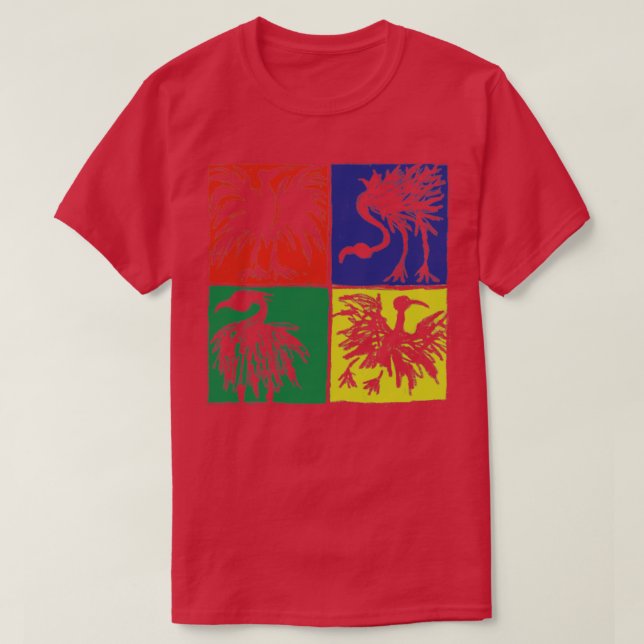 White bird silhouettes T-Shirt (Design Front)