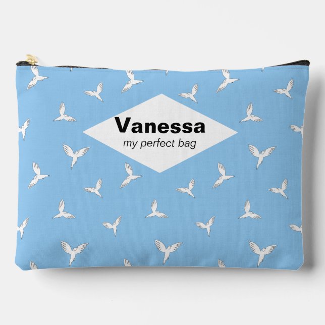 White birds. accessory pouch (Front)