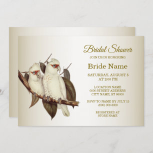 White Birds Bridal Shower Invitation