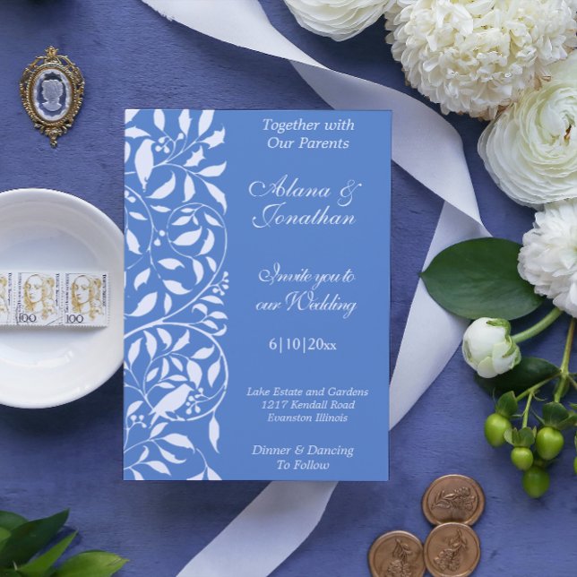 White birds in tree Wedding  Invitation (Creator Uploaded)