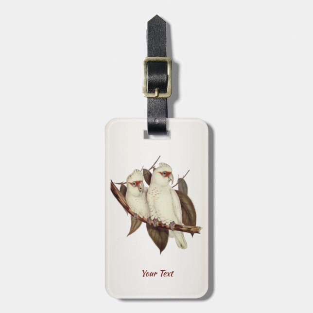 White Birds Luggage Tag (Front Vertical)