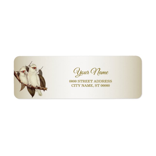 White Birds Return Address Label (Front)