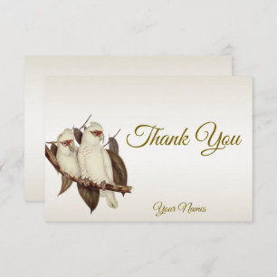 White Birds Thank You Card