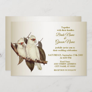 White Birds Wedding Invitation