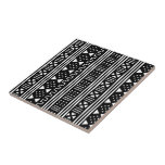 White | Black African MudCloth Changeable Colour Tile<br><div class="desc">Beautiful black and white African Mudprint inspired cloth print tile. Hit the customisation button to control the pattern size and background colour to suit your needs.</div>