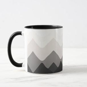 White Black and Gray mug