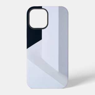 White, black, and grey illustration iPhone 12 case