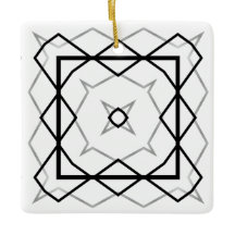 White Black and Silver Geometric pattern