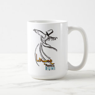 white, black, blue Rumi - Mug whirling dervish