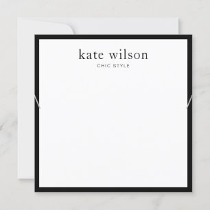 White Black Border Jewellery Necklace  Display Invitation