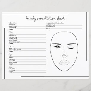 White Black Border Script Logo Beauty Consultation
