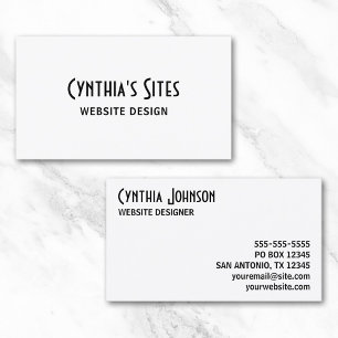 White & Black Business Card