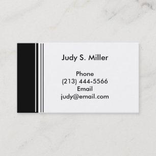 white black business card