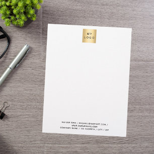 White black business company logo custom letterhead