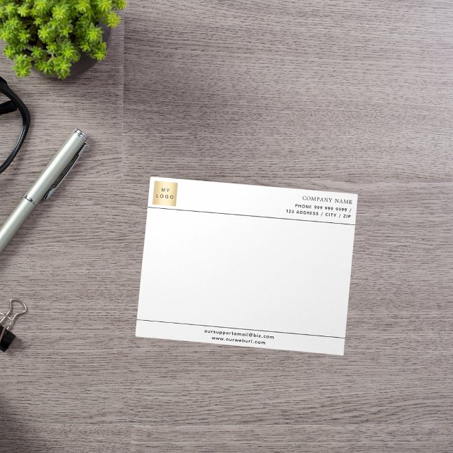 White black business logo letterhead notepad (Creator Uploaded)