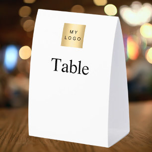 White black business logo table numbers DIY