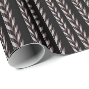 White & Black Candy Cane Gothmas Gift Paper