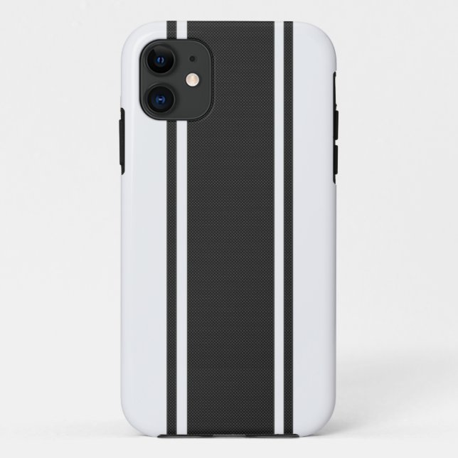 White & Black Carbon Fibre iPhone 5 Case (Back)