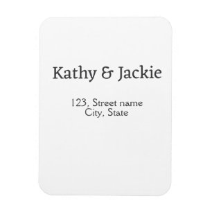 White black couple name address city state simple  magnet