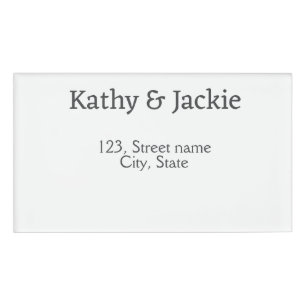 White black couple name address city state simple  tag